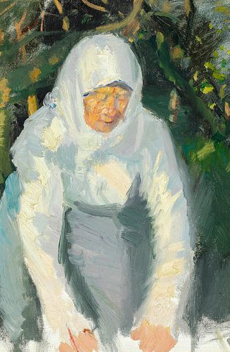 Anna Ancher, Skagen-vrouw met witte hoofddoek