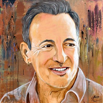 Bruce Springsteen, Pop Art, Straatkunst, Rockmuzikant van Carolina Alonso