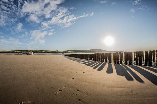 Zonsopkomst op het strand van Westkapelle (Zeeland)