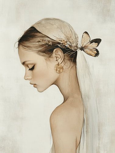 Modern portret in zachte tinten