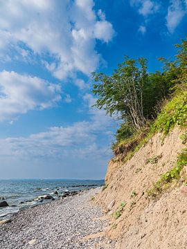 Cliffs on the coast of the Baltic Sea on the island of Rügen