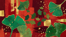 Crimson Ginkgo Golden Whispers by Siti Zuliana