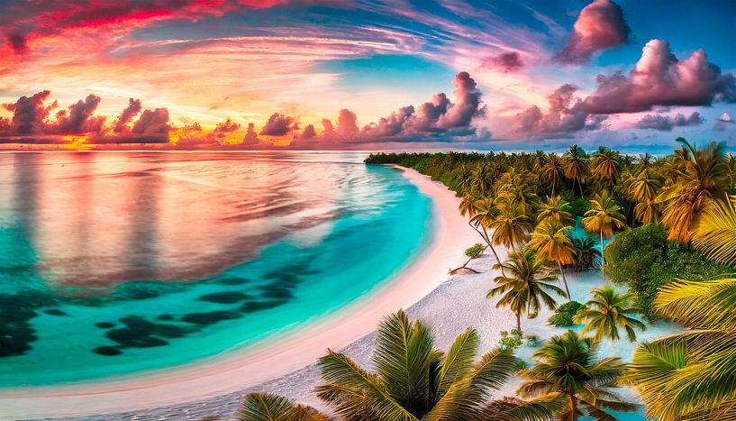 Zonsondergang op het strand van Mustafa Kurnaz