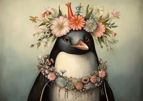 Painting Penguin Flowers