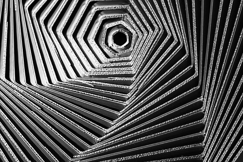 Hexagone noir et blanc
