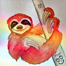 Slothy in love von Iwona Sdunek alias ANOWI