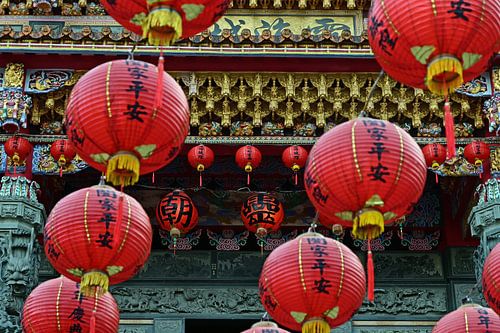 Laternen in Jiufen von Renzo de Jonge