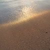 Nasser Sand bei Sonnenaufgang am Mittelmeer 1 von Adriana Mueller