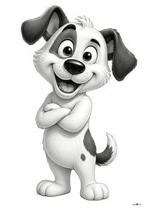 Kleine Hundekarikatur