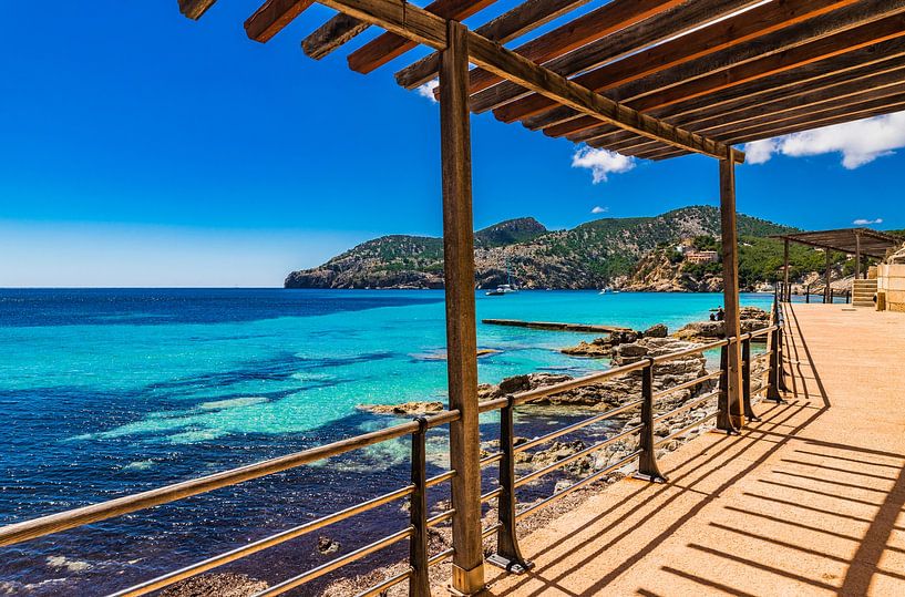 Idyllic seascape view of the beautiful bay in Camp de Mar by Alex Winter