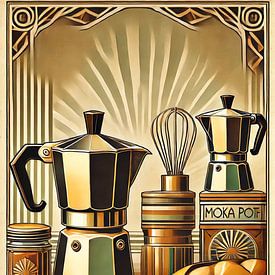 Breakfast - Art-Deco-Hommage an die Kaffeekultur von Eric Nagel