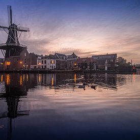 Haarlemer Mühle in der blauen Stunde von Jacky van Schaijk