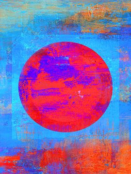 Dream - Circle Blue Red by Claudia Gründler