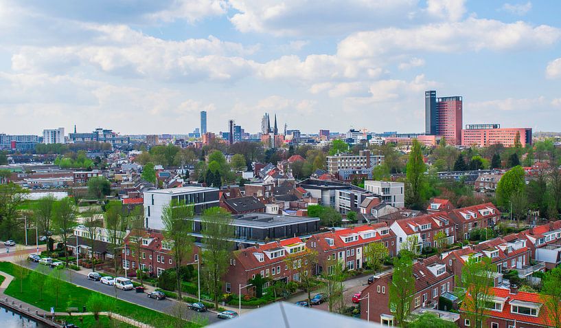 Havenbeeld: Skyline van Tilburg gezien vanuit grote hoogte  by Freddie de Roeck