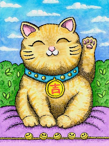 Weinende Katze (Maneki Neko) #7