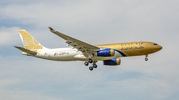 Gulf Air Airbus A330-200 passagiersvliegtuig.