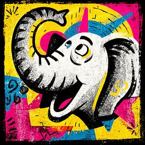 Éléphant Pop Art n° 2