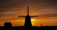 Molen Het Noorden Texel zonsondergang van Texel360Fotografie Richard Heerschap thumbnail