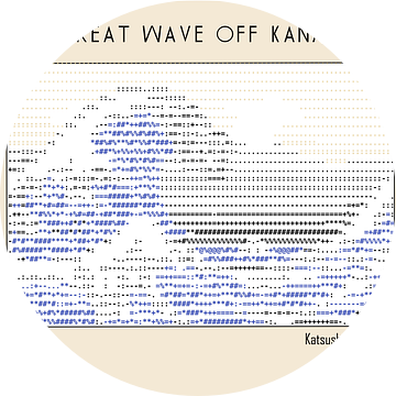 De grote golf bij Kanagawa (Ascii-kunst)