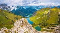 Panoramisch uitzicht op drie meren