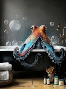 Oktopus in der Badewanne