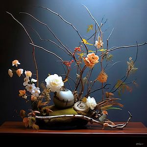 ikebana (japanse bloemsierkunst) von Gelissen Artworks