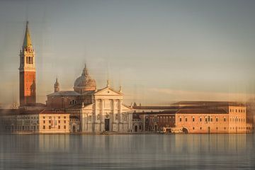 Venetië - San Giorgio Maggiore in het avondlicht van Dieter Reichelt