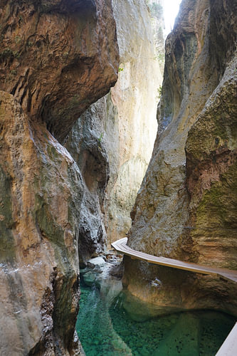 Die Schlucht El Parrizal de Beceite in Aragonien