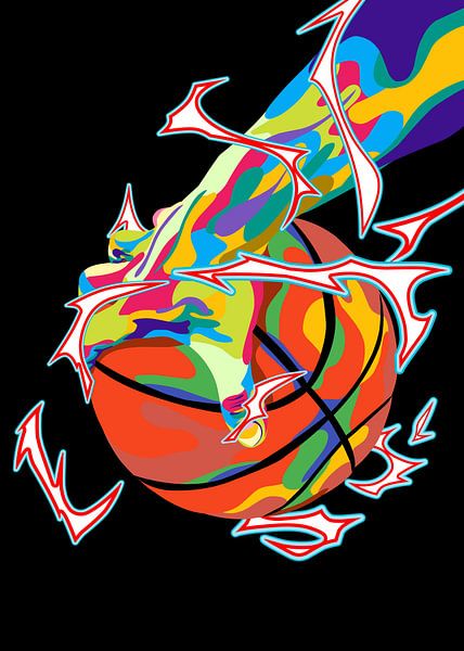 Basketball in pop art by IHSANUDDIN .
