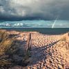 Plage de Heiligenhafen sur la mer Baltique avec arc-en-ciel sur Jean Claude Castor