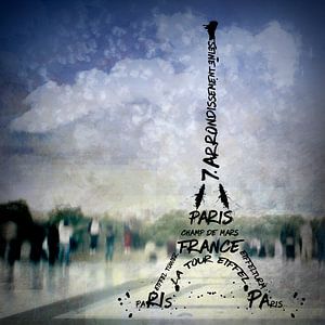 Digital-Art PARIS Tour Eiffel No.1 sur Melanie Viola