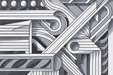 Geometrisch zwart-wit ontwerp van Art & Soul Creations