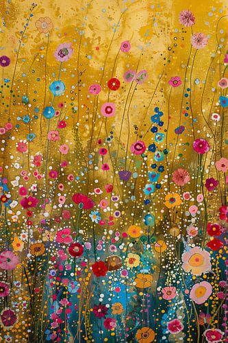 Goldene Stunde im Meer der Blumen