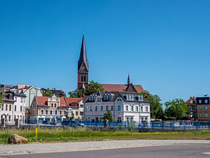 Blick auf die Altstadt von Staßfurt in Sachen-Anhalt