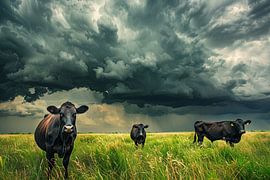 cows in the meadow by Egon Zitter