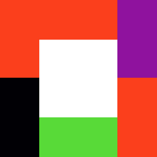 Hedendaagse minimalistische, geometrische abstracte kunst, levendige tinten, kleurrijk