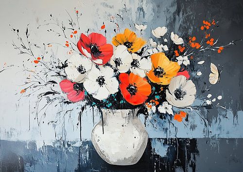 Blumenstrauß in Vase 55.2572