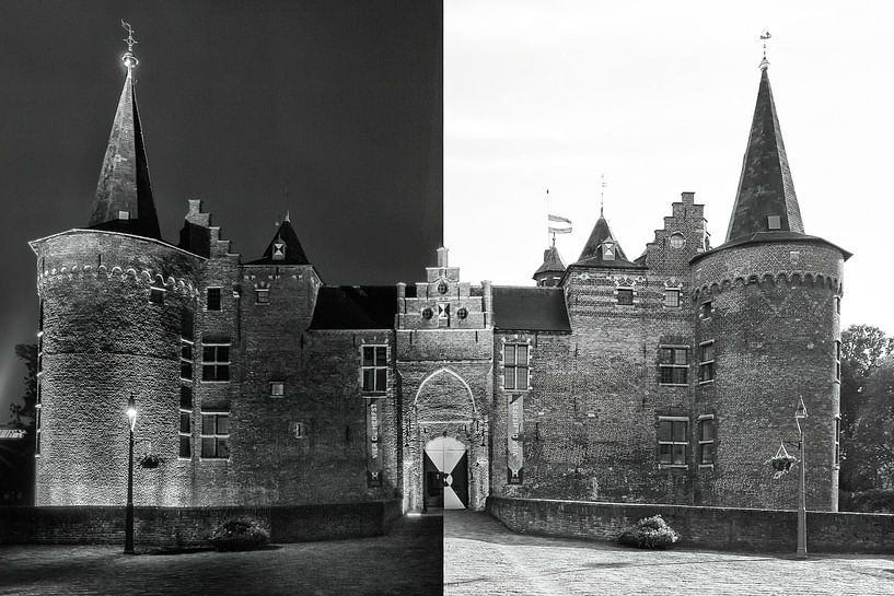 Helmond castle day and night by Klaartje Majoor