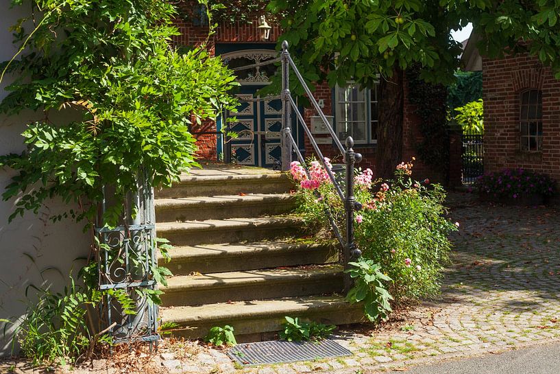 Old stairs with flowers by Torsten Krüger