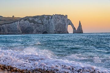 A view of the sea and the rocks of Etretat by Jim De Sitter
