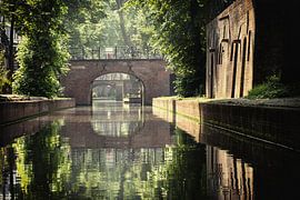View of the Brigittenbrug from the Nieuwegracht in Utrecht by André Blom Fotografie Utrecht