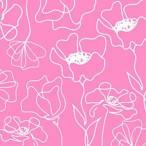 Skandinavischer Blumen Markt Rosa