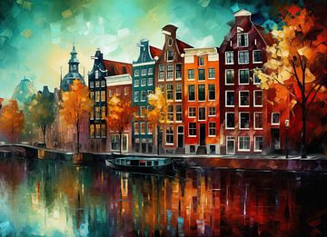 Segeln in Amsterdam von ARTEO Gemälde