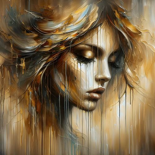 Vrouwengezicht olieverf