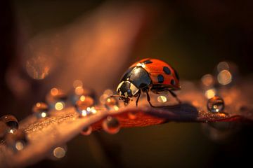 Ladybird in the morning by Heike Hultsch