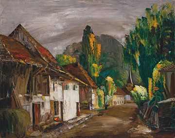 Boris Dmitrievich Grigoryev - Landschap. Haute-Savoie (rond 1927) van Peter Balan