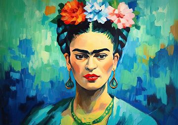 Frida Poster - Frida Kunstdruck Gemälde Kunst von Niklas Maximilian