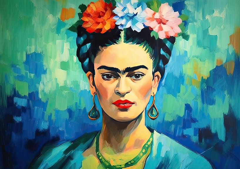 Frida Poster - Frida Kunstdruk Schilderij Kunst van Niklas Maximilian