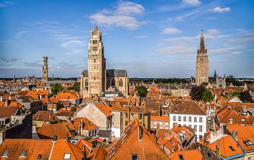 Vue sur la ville de Brugge sur MS Fotografie | Marc van der Stelt