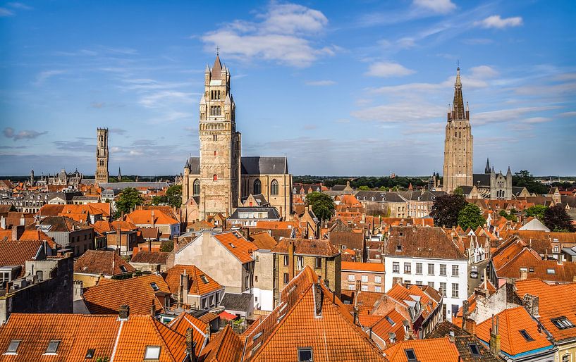 Vue sur la ville de Brugge par MS Fotografie | Marc van der Stelt